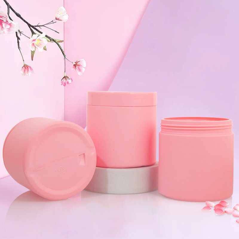 Pink HDPE Cream Jar - 350ml