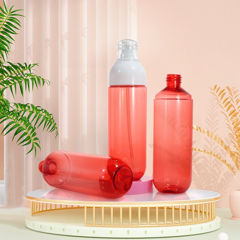 ShiJin Red PETG Cosmetic Bottles - 200ml