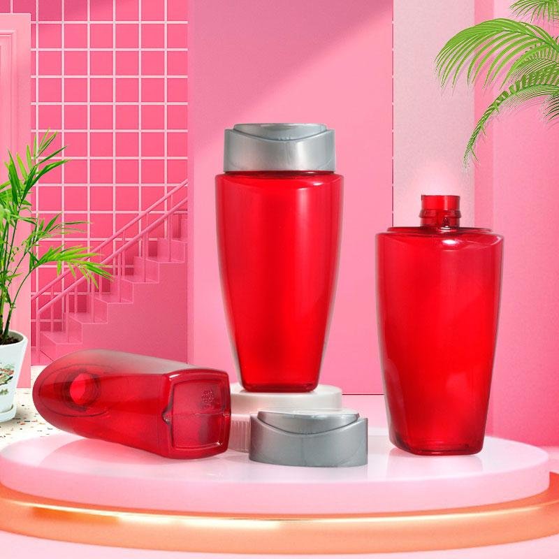 Red PETG Bottle with Silver Cap - 250ml